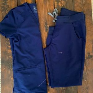 Figs Scrubs Set Navy Blue XS/S